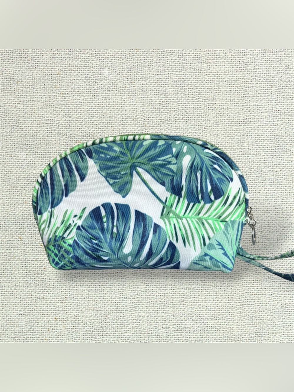 New Tropical Leaf Makeup Bag Travel Wristlet Pouch